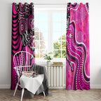 Sydney Sixers Window Curtain Indigenous Dot Art Superhero Batter Tribal Pattern