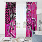 Sydney Sixers Window Curtain Indigenous Dot Art Superhero Batter Tribal Pattern