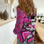 Sydney Sixers Women Casual Shirt Indigenous Dot Art Superhero Batter Tribal Pattern