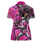 Sydney Sixers Women Polo Shirt Indigenous Dot Art Superhero Batter Tribal Pattern
