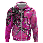 Sydney Sixers Zip Hoodie Indigenous Dot Art Superhero Batter Tribal Pattern