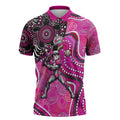 Sydney Sixers Zipper Polo Shirt Indigenous Dot Art Superhero Batter Tribal Pattern