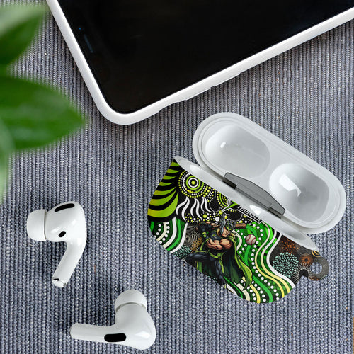 Sydney Thunder AirPods Case Indigenous Dot Art Superhero Batter Tribal Pattern