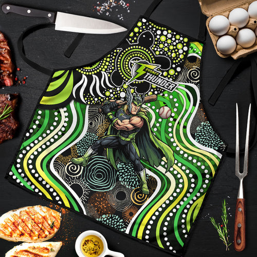 Sydney Thunder Apron Indigenous Dot Art Superhero Batter Tribal Pattern