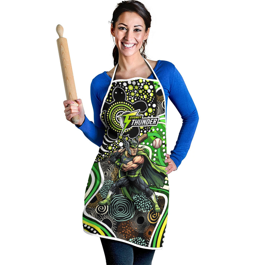 Sydney Thunder Apron Indigenous Dot Art Superhero Batter Tribal Pattern