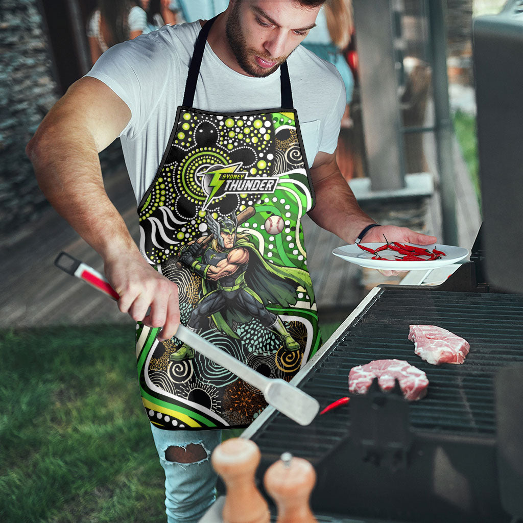 Sydney Thunder Apron Indigenous Dot Art Superhero Batter Tribal Pattern
