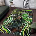 Sydney Thunder Area Rug Indigenous Dot Art Superhero Batter Tribal Pattern