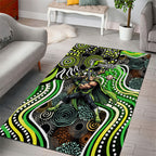 Sydney Thunder Area Rug Indigenous Dot Art Superhero Batter Tribal Pattern