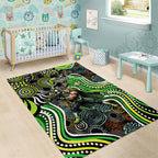 Sydney Thunder Area Rug Indigenous Dot Art Superhero Batter Tribal Pattern