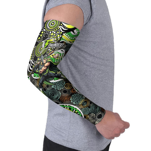 Sydney Thunder Arm Sleeves Indigenous Dot Art Superhero Batter Tribal Pattern