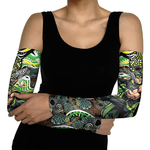 Sydney Thunder Arm Sleeves Indigenous Dot Art Superhero Batter Tribal Pattern