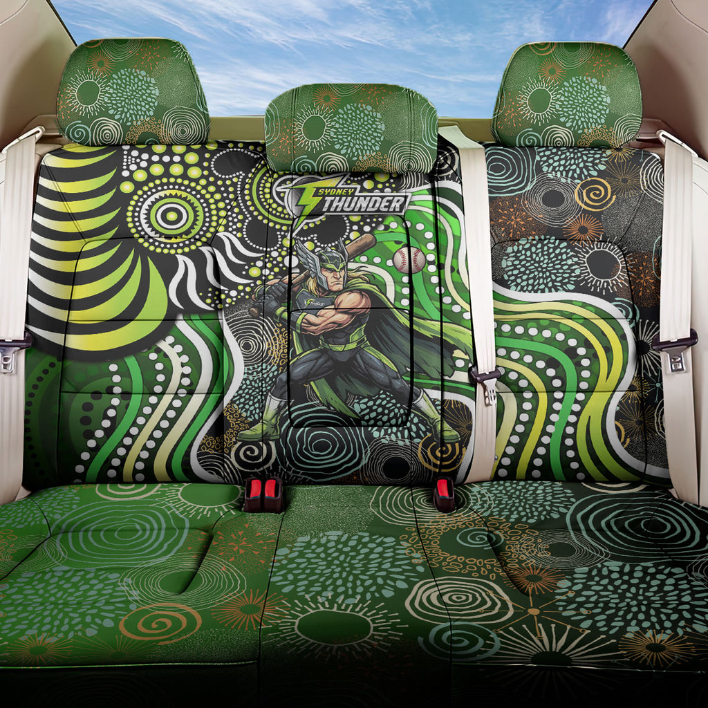 Sydney Thunder Back Car Seat Cover Indigenous Dot Art Superhero Batter Tribal Pattern