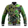 Sydney Thunder Baseball Jacket Indigenous Dot Art Superhero Batter Tribal Pattern