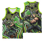 Sydney Thunder Basketball Jersey Indigenous Dot Art Superhero Batter Tribal Pattern