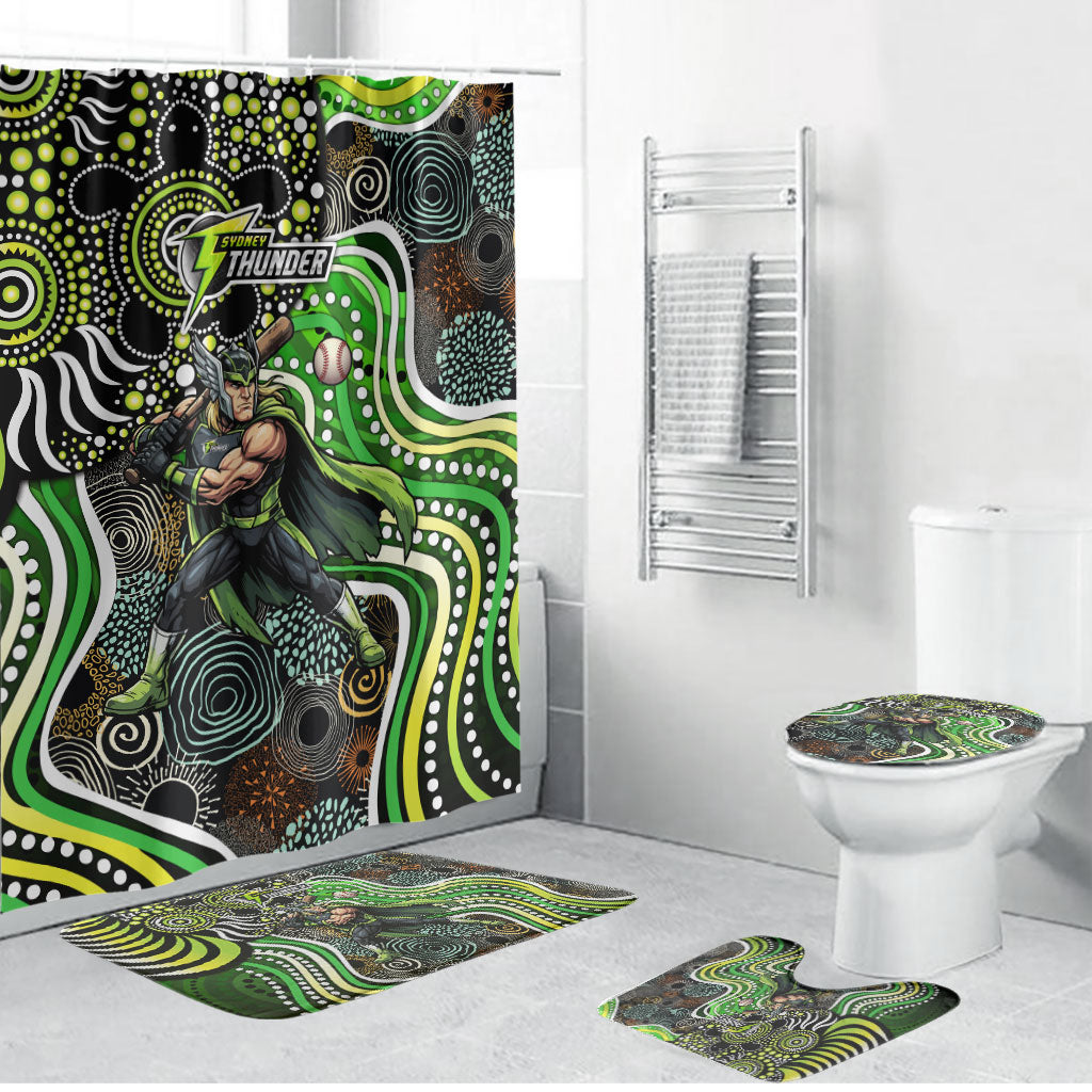 Sydney Thunder Bathroom Set Indigenous Dot Art Superhero Batter Tribal Pattern