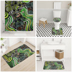 Sydney Thunder Bathroom Set Indigenous Dot Art Superhero Batter Tribal Pattern