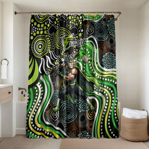 Sydney Thunder Bathroom Set Indigenous Dot Art Superhero Batter Tribal Pattern