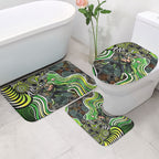 Sydney Thunder Bathroom Set Indigenous Dot Art Superhero Batter Tribal Pattern