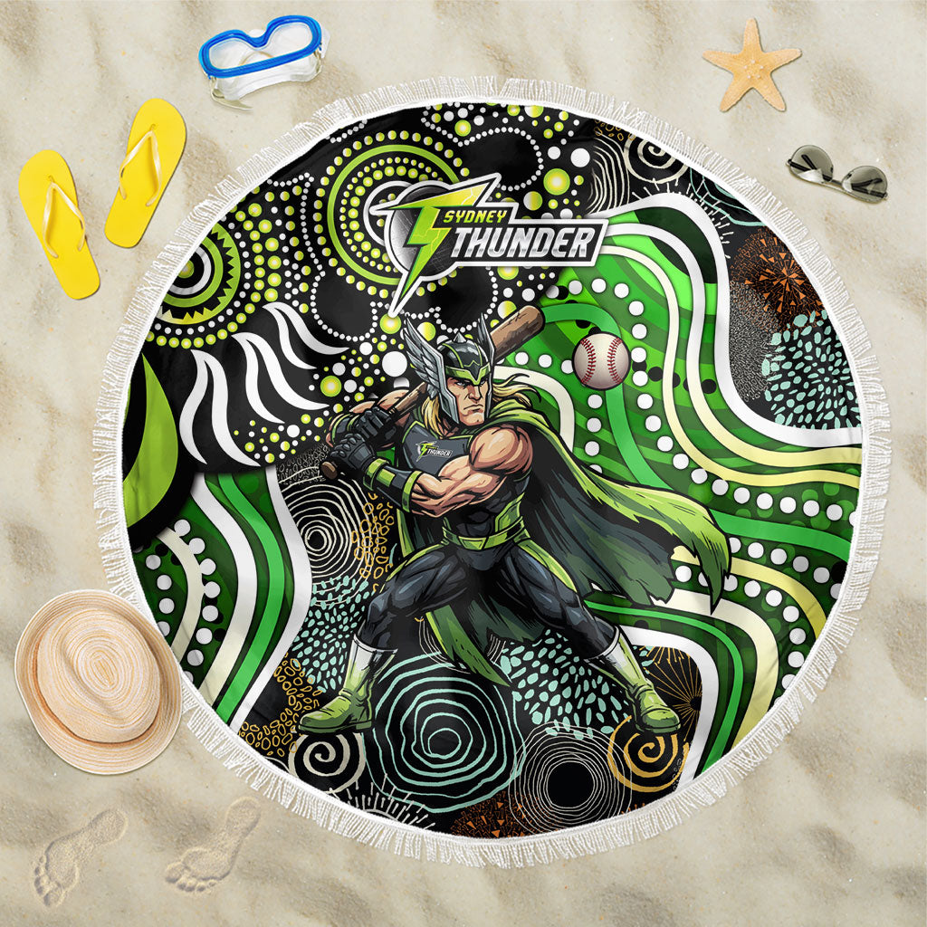 Sydney Thunder Beach Blanket Indigenous Dot Art Superhero Batter Tribal Pattern