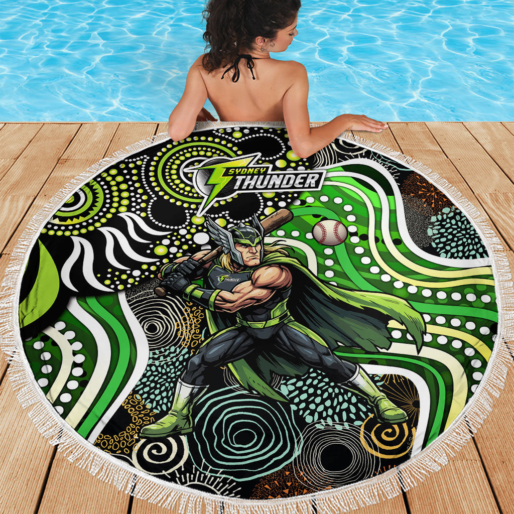 Sydney Thunder Beach Blanket Indigenous Dot Art Superhero Batter Tribal Pattern
