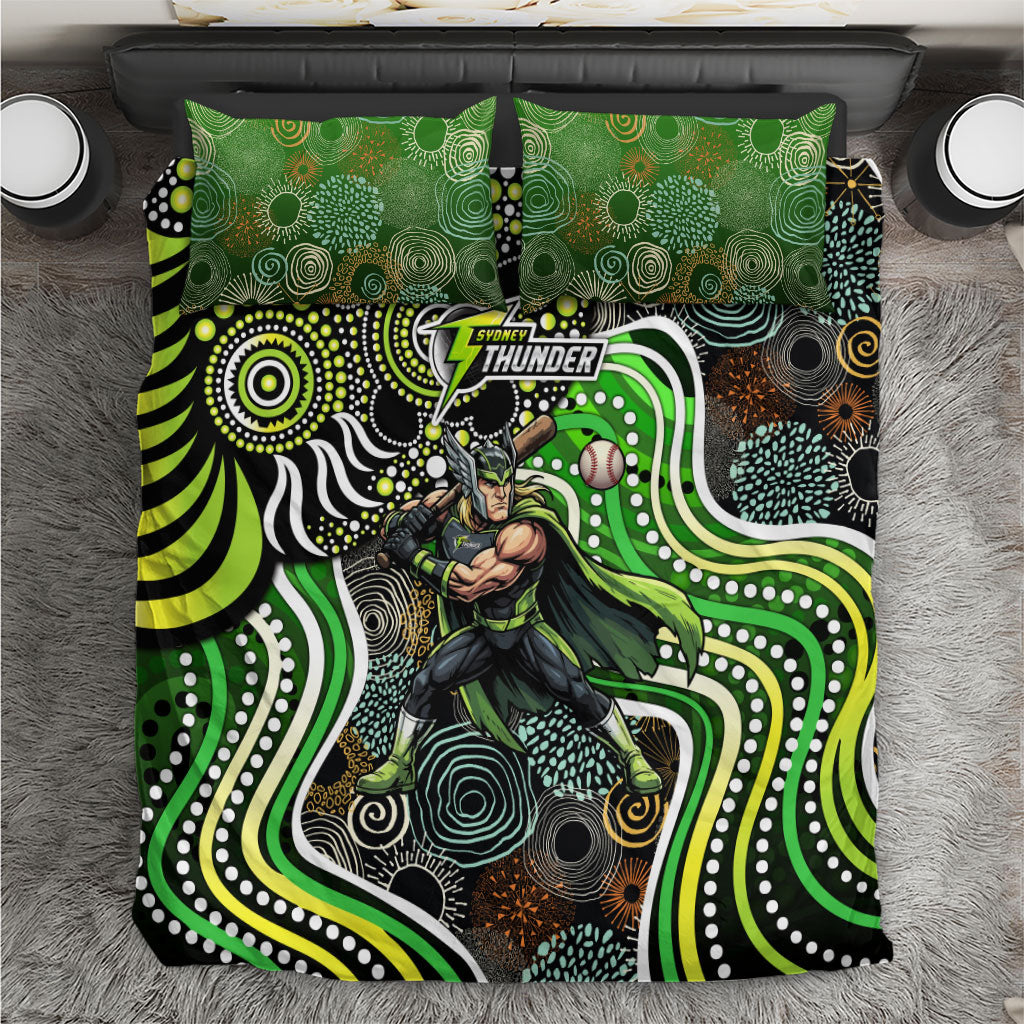 Sydney Thunder Bedding Set Indigenous Dot Art Superhero Batter Tribal Pattern
