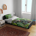 Sydney Thunder Bedding Set Indigenous Dot Art Superhero Batter Tribal Pattern