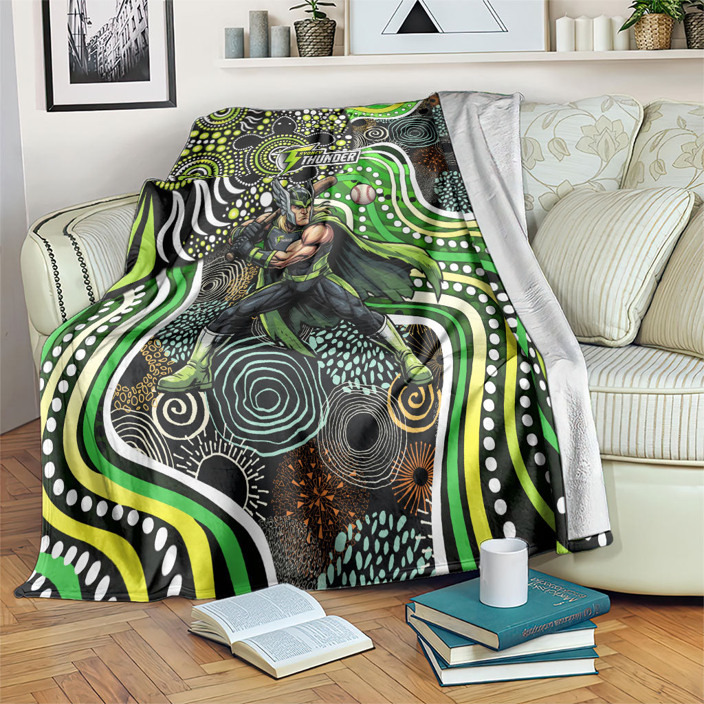 Sydney Thunder Blanket Indigenous Dot Art Superhero Batter Tribal Pattern