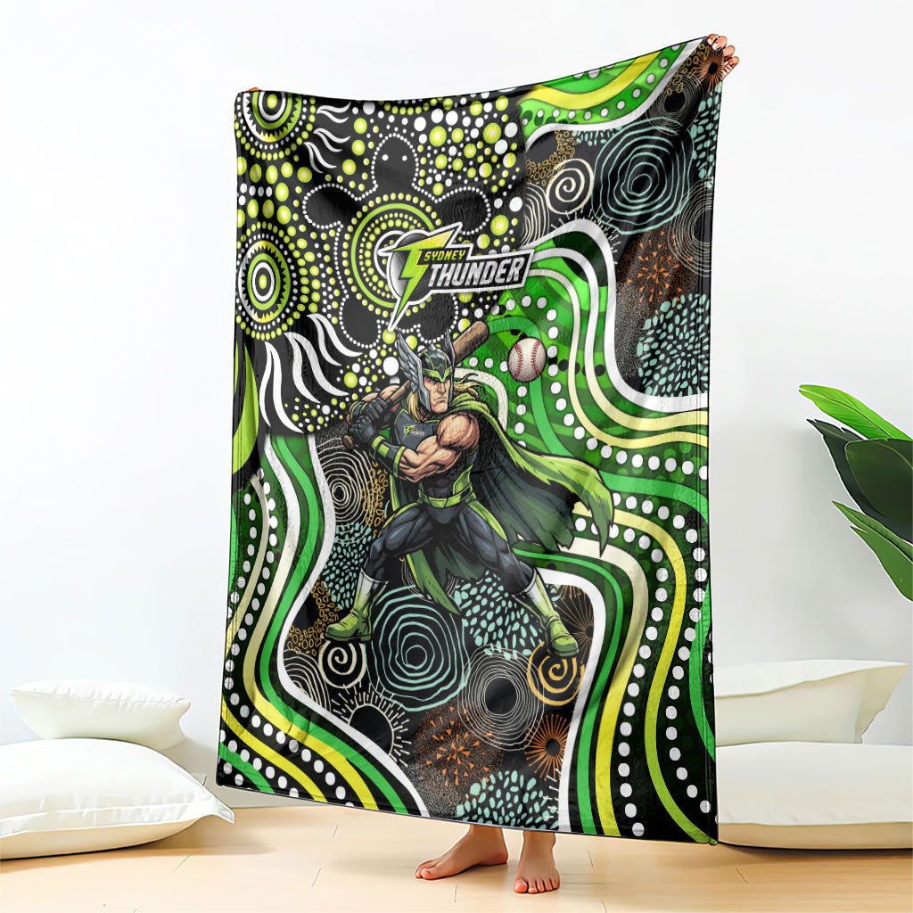 Sydney Thunder Blanket Indigenous Dot Art Superhero Batter Tribal Pattern