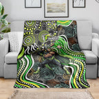 Sydney Thunder Blanket Indigenous Dot Art Superhero Batter Tribal Pattern