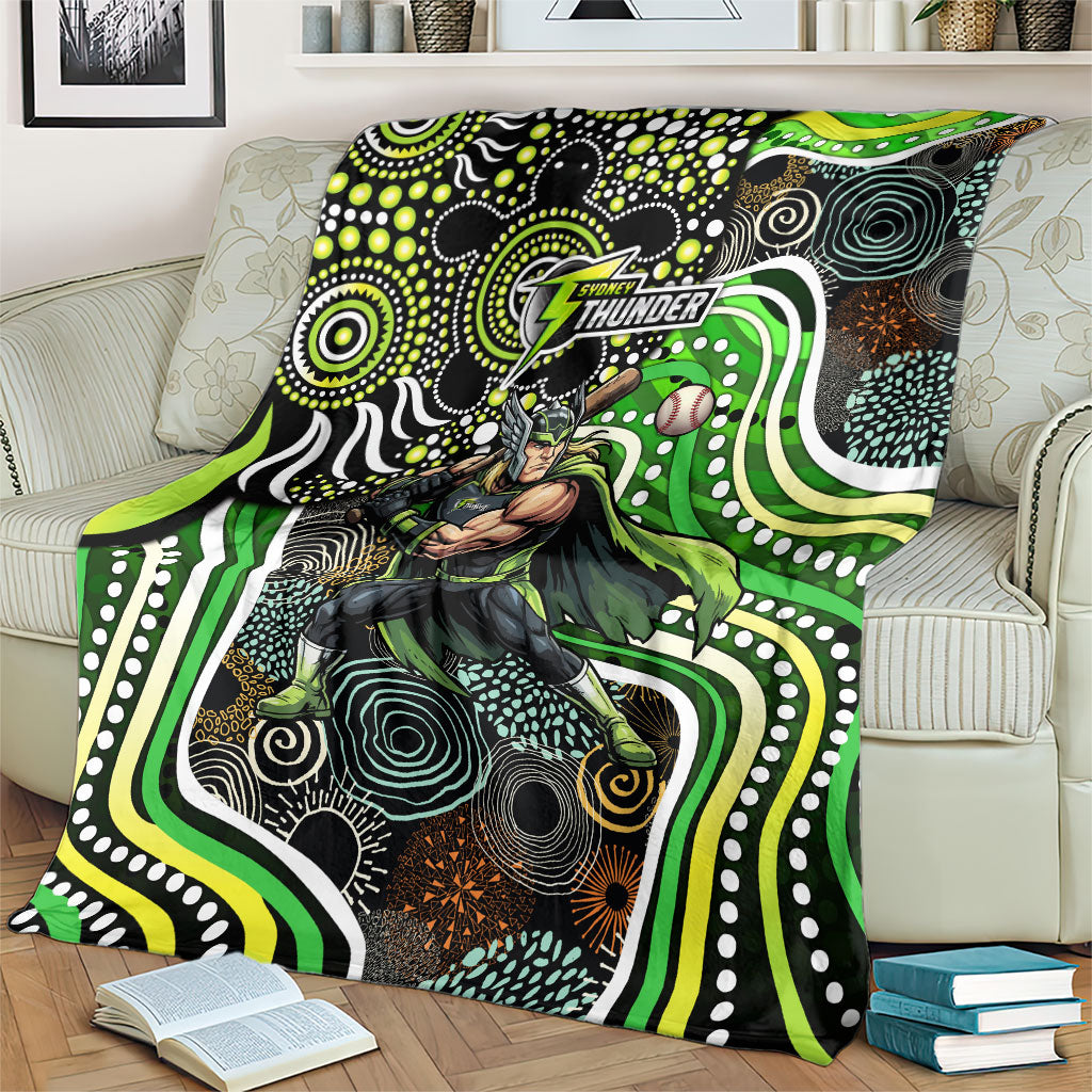Sydney Thunder Blanket Indigenous Dot Art Superhero Batter Tribal Pattern
