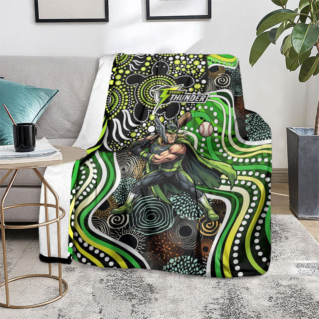 Sydney Thunder Blanket Indigenous Dot Art Superhero Batter Tribal Pattern