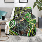 Sydney Thunder Blanket Indigenous Dot Art Superhero Batter Tribal Pattern