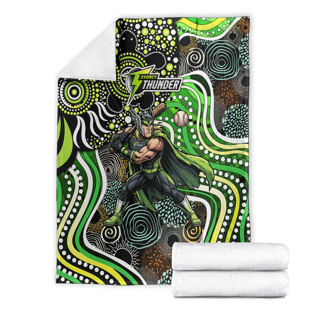 Sydney Thunder Blanket Indigenous Dot Art Superhero Batter Tribal Pattern
