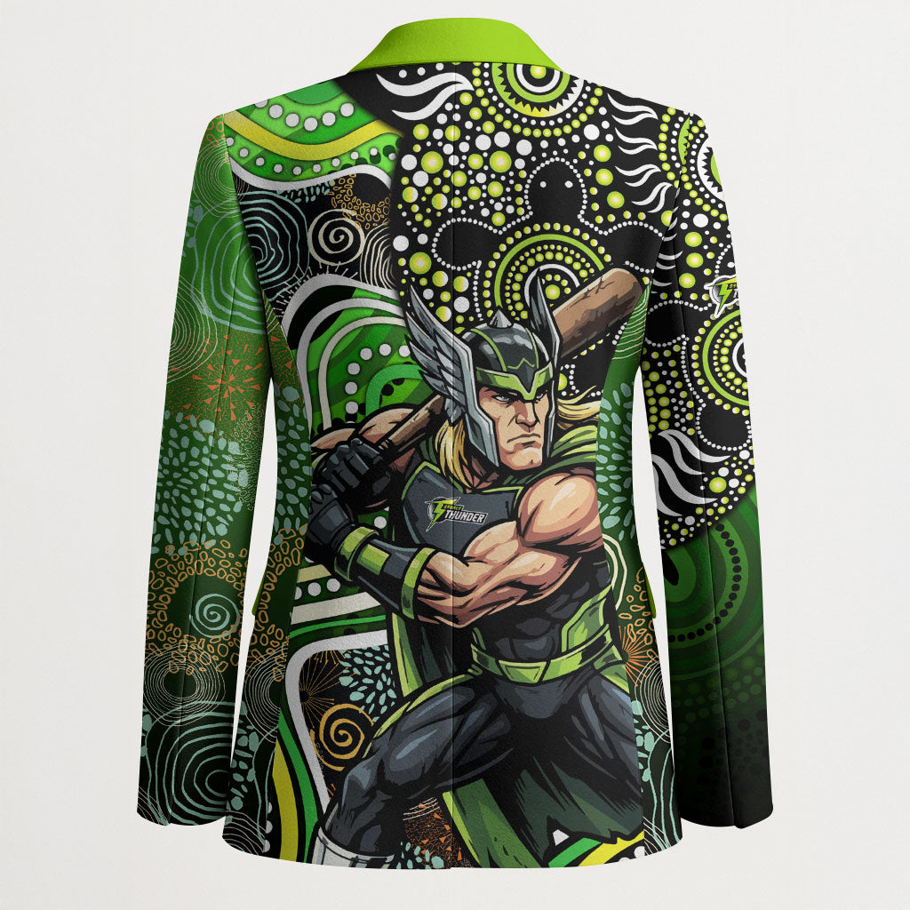 Sydney Thunder Blazer Indigenous Dot Art Superhero Batter Tribal Pattern