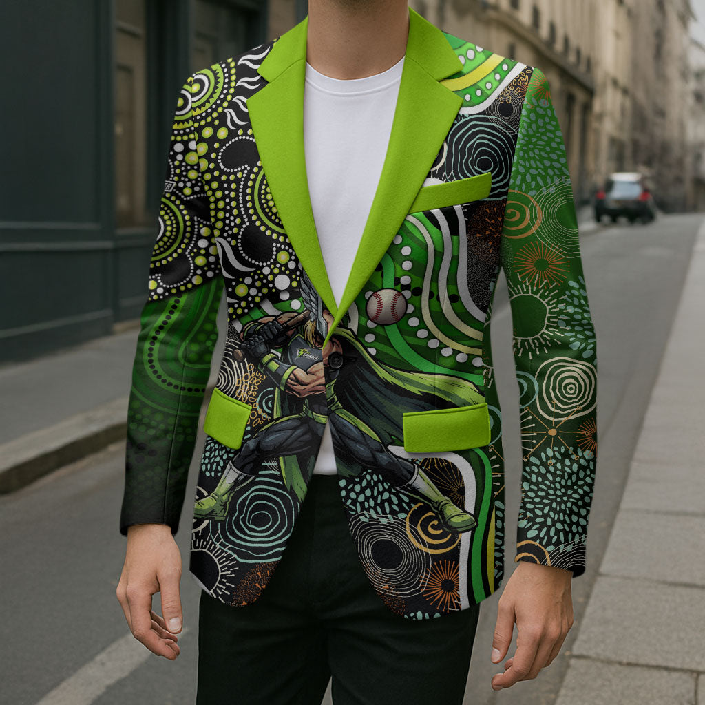 Sydney Thunder Blazer Indigenous Dot Art Superhero Batter Tribal Pattern