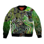 Sydney Thunder Bomber Jacket Indigenous Dot Art Superhero Batter Tribal Pattern