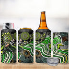 Sydney Thunder 4 in 1 Can Cooler Tumbler Indigenous Dot Art Superhero Batter Tribal Pattern
