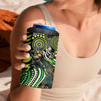 Sydney Thunder 4 in 1 Can Cooler Tumbler Indigenous Dot Art Superhero Batter Tribal Pattern