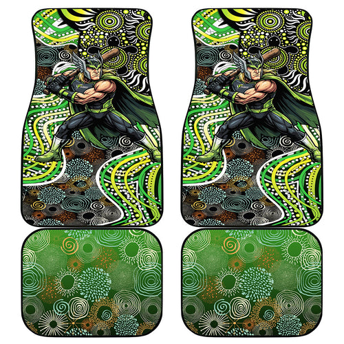 Sydney Thunder Car Mats Indigenous Dot Art Superhero Batter Tribal Pattern