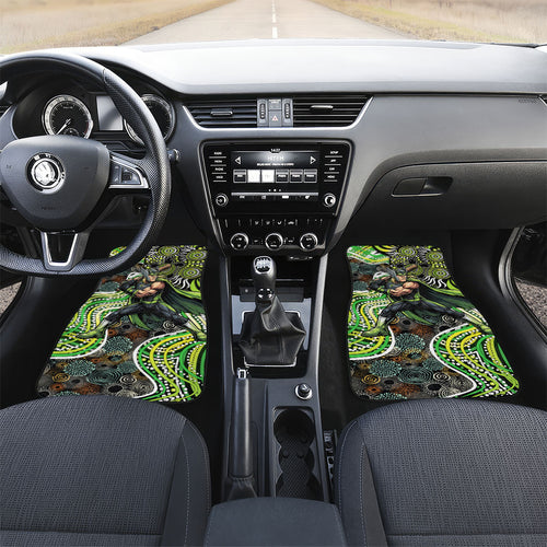 Sydney Thunder Car Mats Indigenous Dot Art Superhero Batter Tribal Pattern