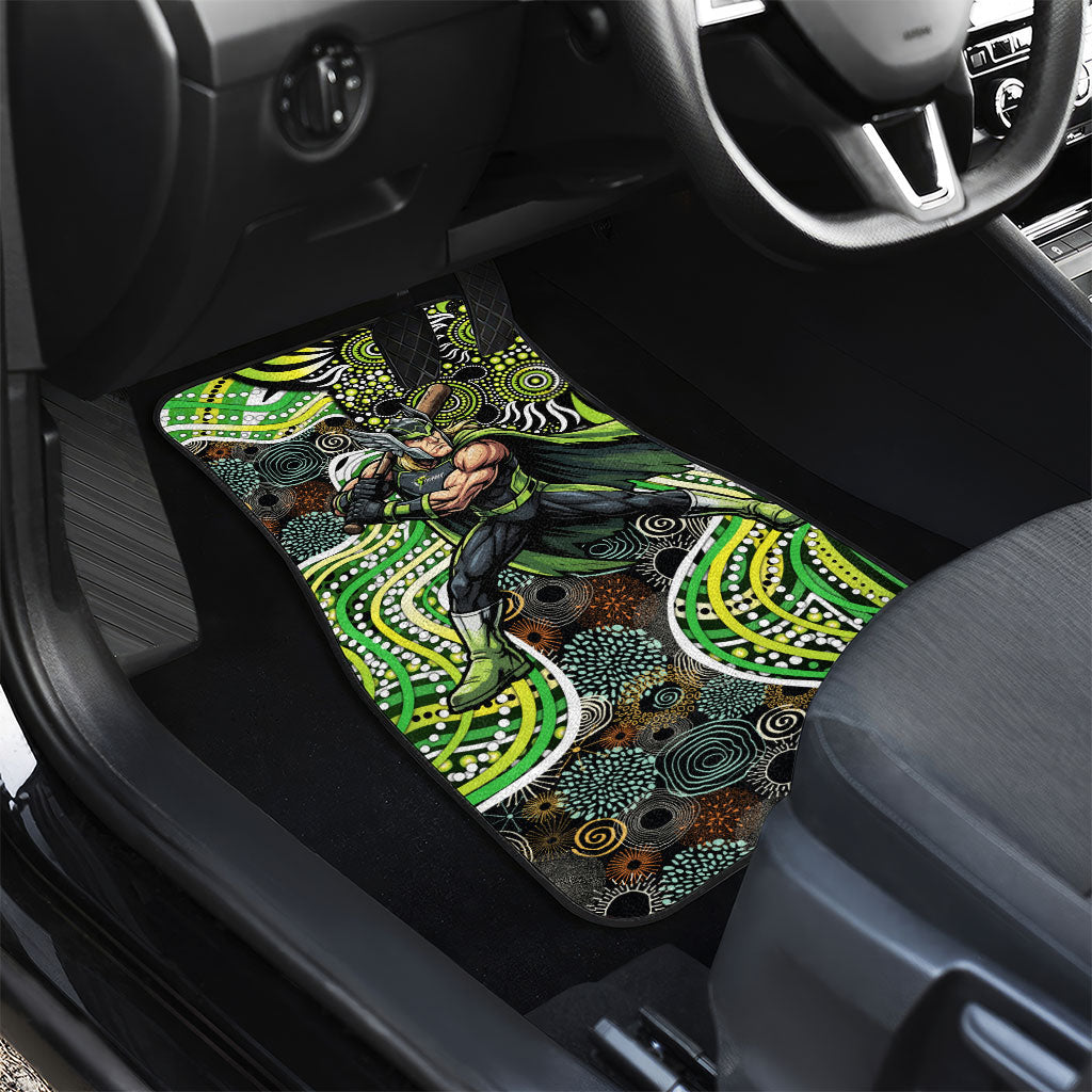 Sydney Thunder Car Mats Indigenous Dot Art Superhero Batter Tribal Pattern