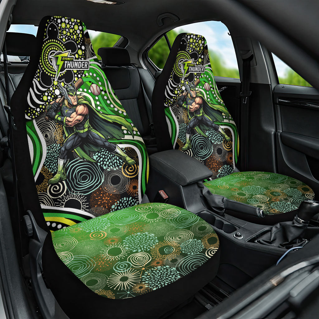 Sydney Thunder Car Seat Cover Indigenous Dot Art Superhero Batter Tribal Pattern
