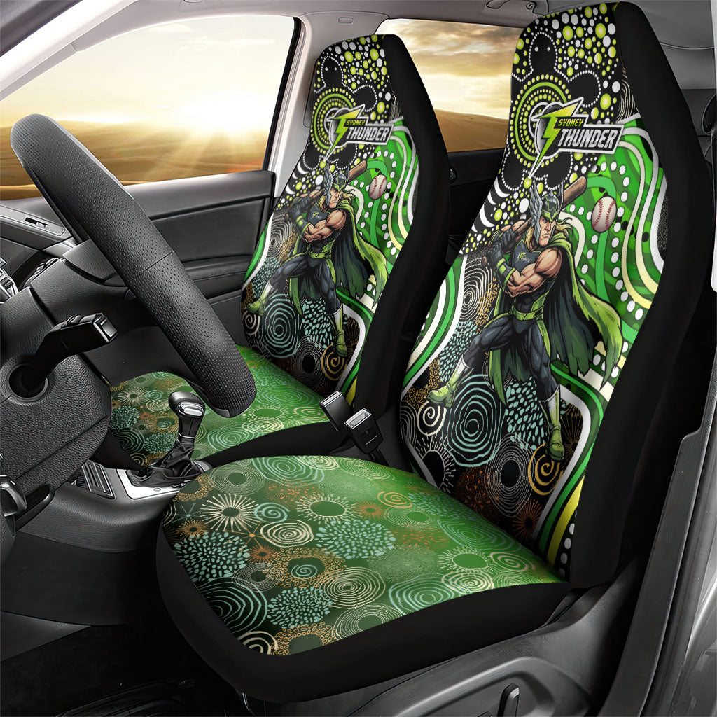 Sydney Thunder Car Seat Cover Indigenous Dot Art Superhero Batter Tribal Pattern