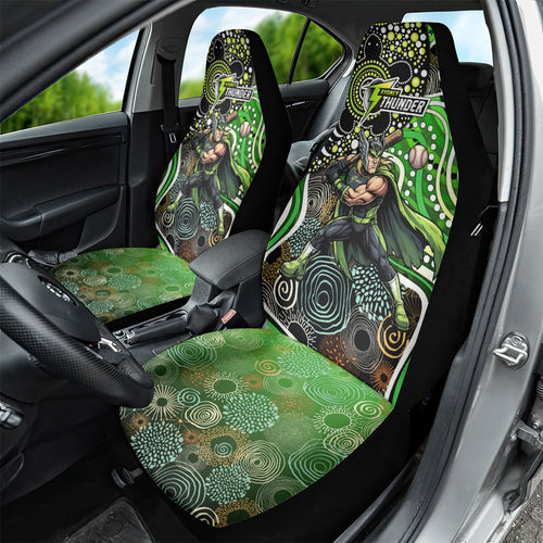 Sydney Thunder Car Seat Cover Indigenous Dot Art Superhero Batter Tribal Pattern