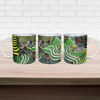Sydney Thunder Ceramic Mug Indigenous Dot Art Superhero Batter Tribal Pattern