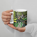 Sydney Thunder Ceramic Mug Indigenous Dot Art Superhero Batter Tribal Pattern