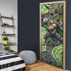 Sydney Thunder Door Cover Indigenous Dot Art Superhero Batter Tribal Pattern
