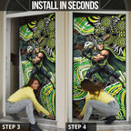 Sydney Thunder Door Cover Indigenous Dot Art Superhero Batter Tribal Pattern
