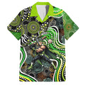 Sydney Thunder Family Matching Mermaid Dress and Hawaiian Shirt Indigenous Dot Art Superhero Batter Tribal Pattern