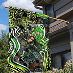 Sydney Thunder Garden Flag Indigenous Dot Art Superhero Batter Tribal Pattern